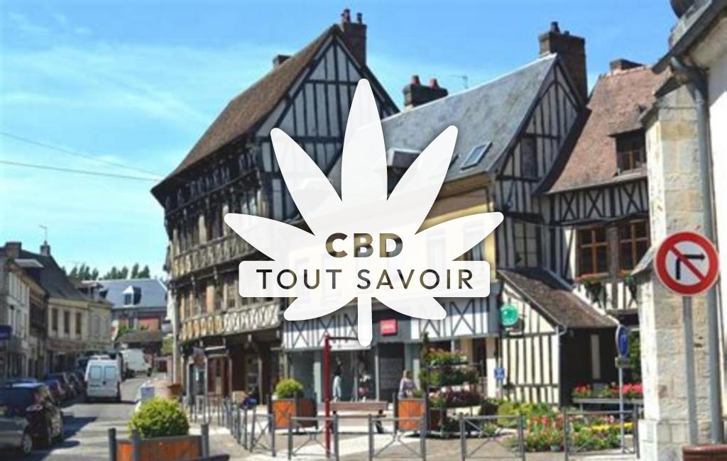 Village à Gaillon avec feuille Cannabis CBD