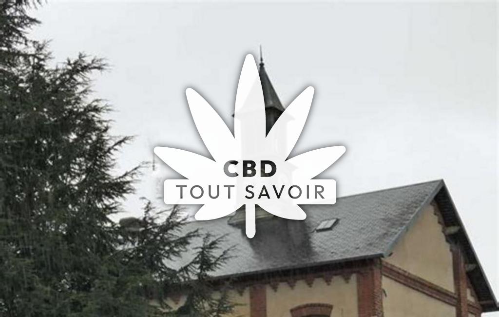 Village à Bernouville avec feuille Cannabis CBD