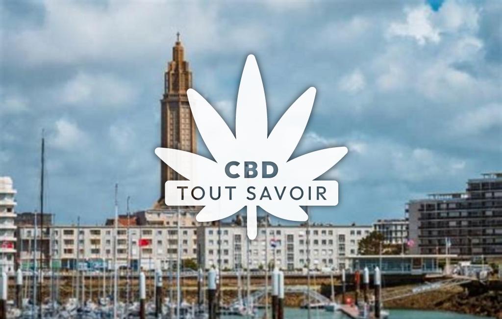 Village à Vieux-Port avec feuille Cannabis CBD