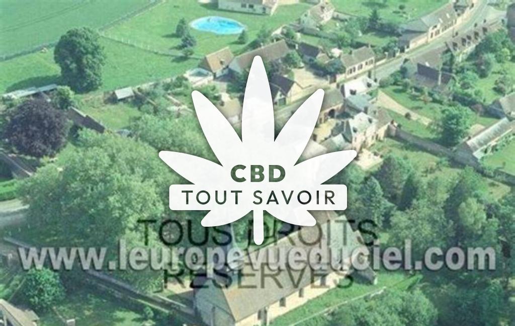 Village à Illiers-l'Eveque avec feuille Cannabis CBD