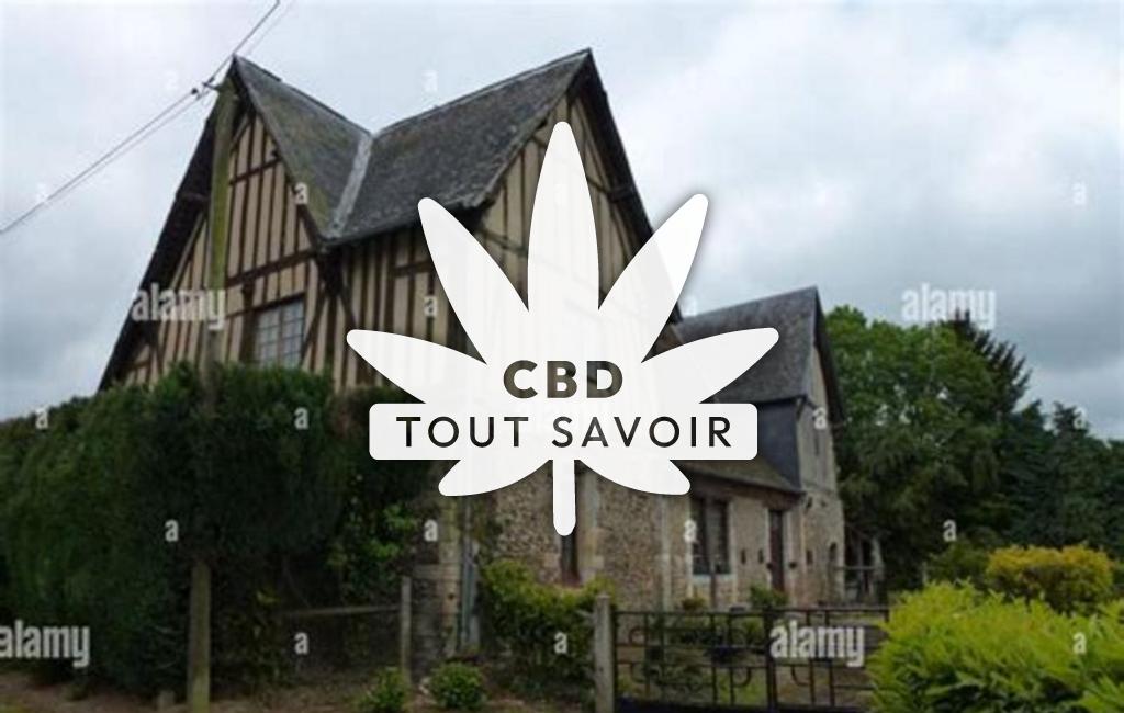 Village à Aclou avec feuille Cannabis CBD
