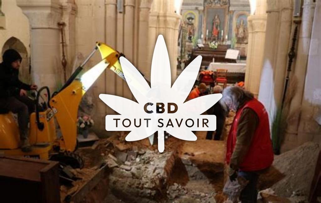 Village à Boisney avec feuille Cannabis CBD