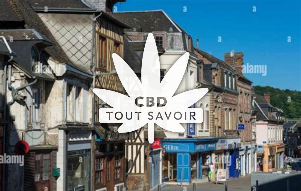 Village à Brionne avec feuille Cannabis CBD