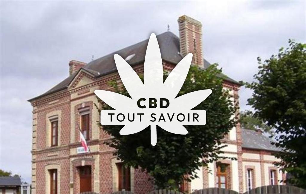 Village à Saint-Victor-D'Epine avec feuille Cannabis CBD