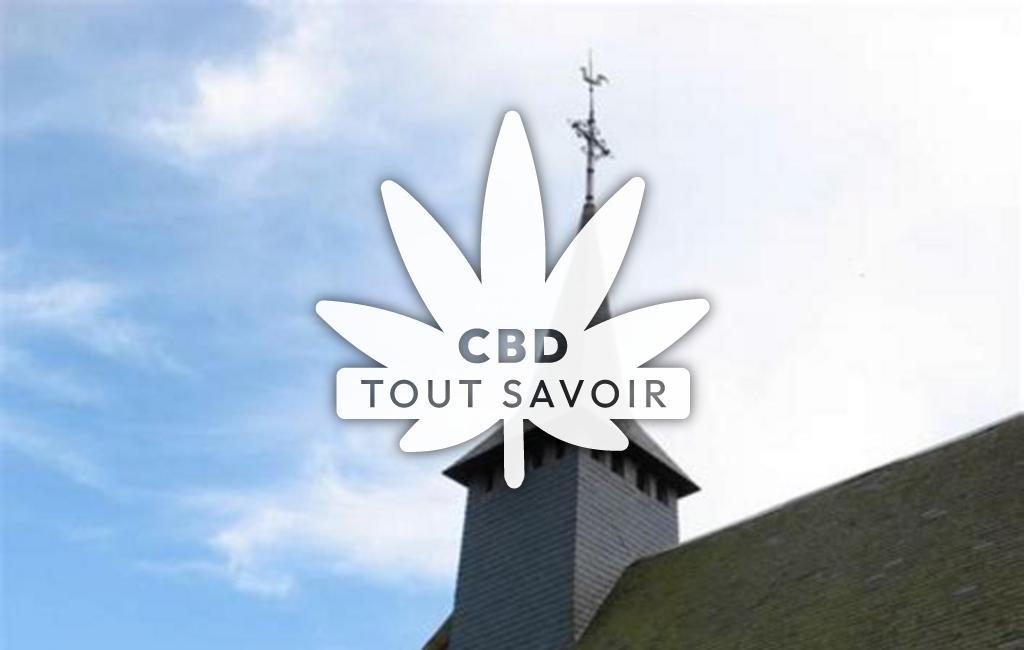 Village à Thibouville avec feuille Cannabis CBD