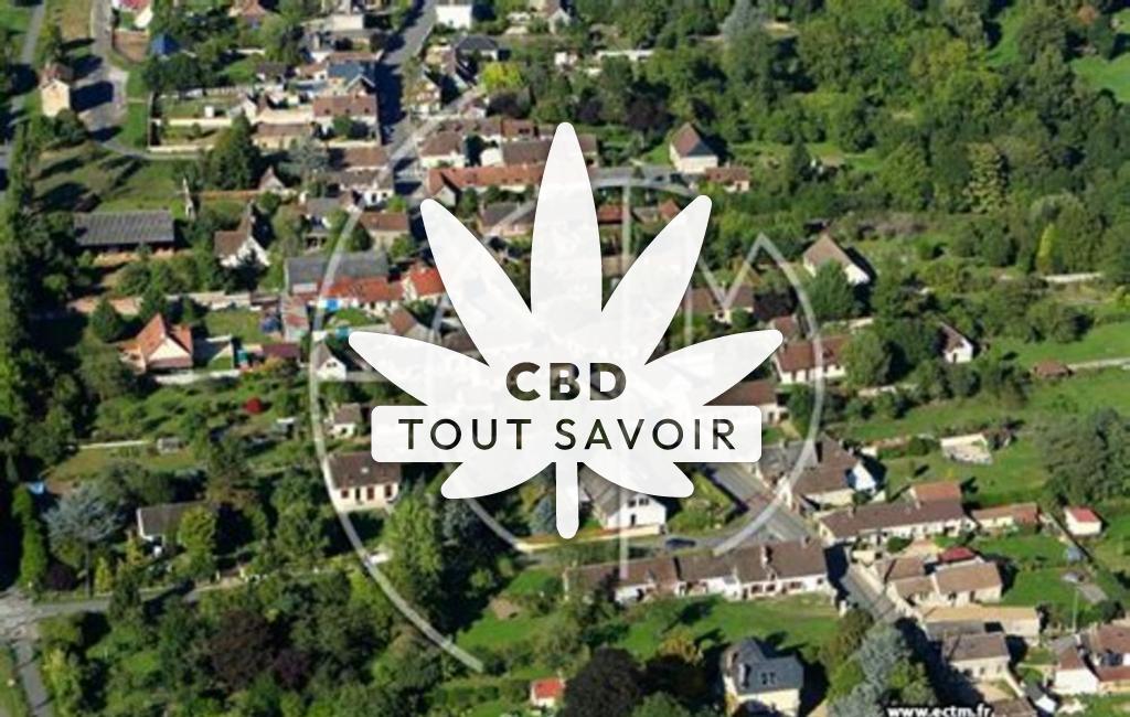 Village à Marcilly-sur-Eure avec feuille Cannabis CBD