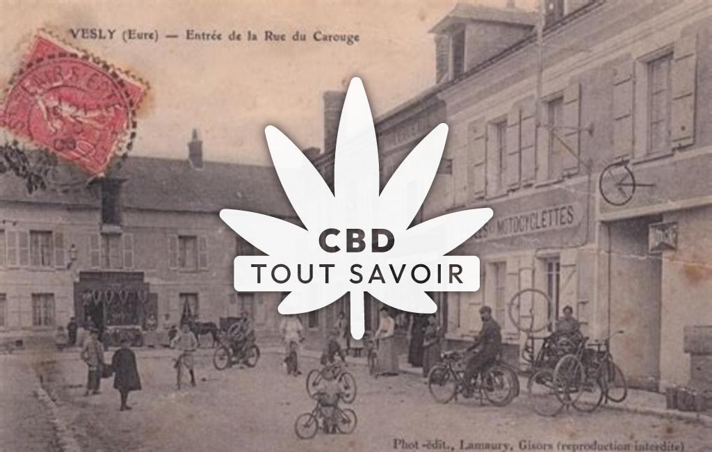 Village à Vesly avec feuille Cannabis CBD