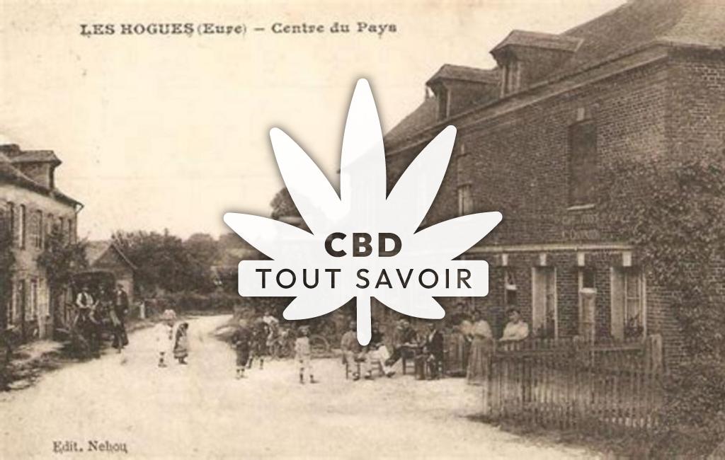 Village à Les-Hogues avec feuille Cannabis CBD