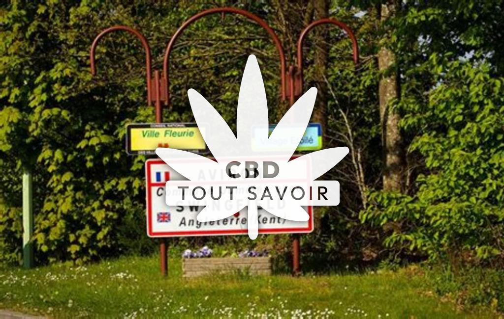 Village à Aviron avec feuille Cannabis CBD