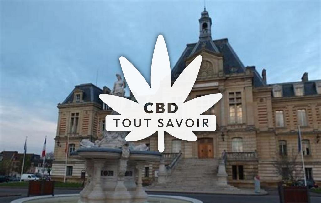 Village à Bacquepuis avec feuille Cannabis CBD