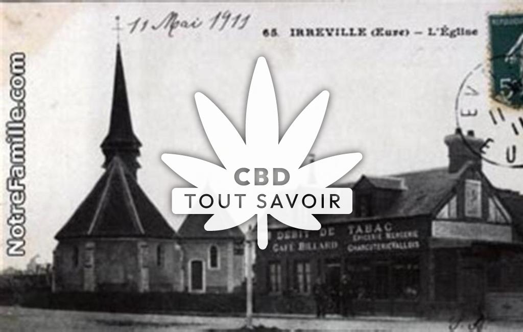 Village à Irreville avec feuille Cannabis CBD