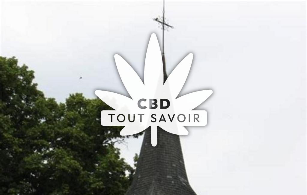 Village à Miserey avec feuille Cannabis CBD