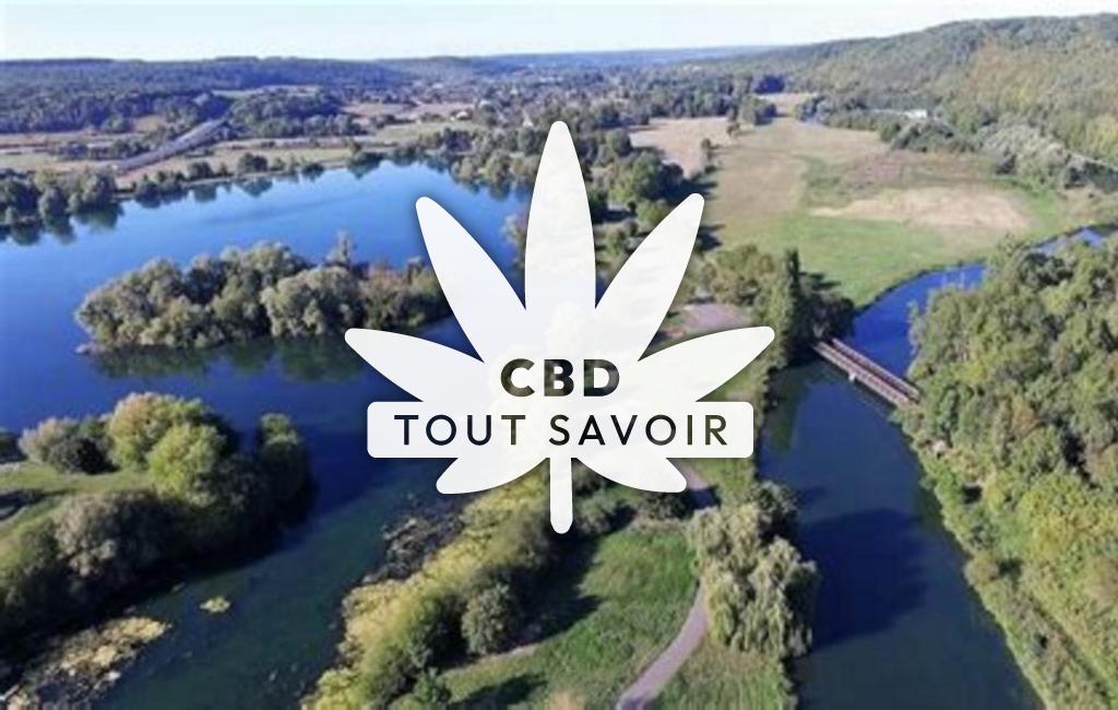 Village à Les-Trois-Lacs avec feuille Cannabis CBD