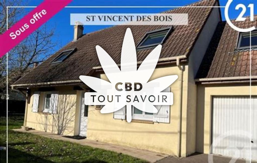 Village à Saint-Vincent-des-Bois avec feuille Cannabis CBD