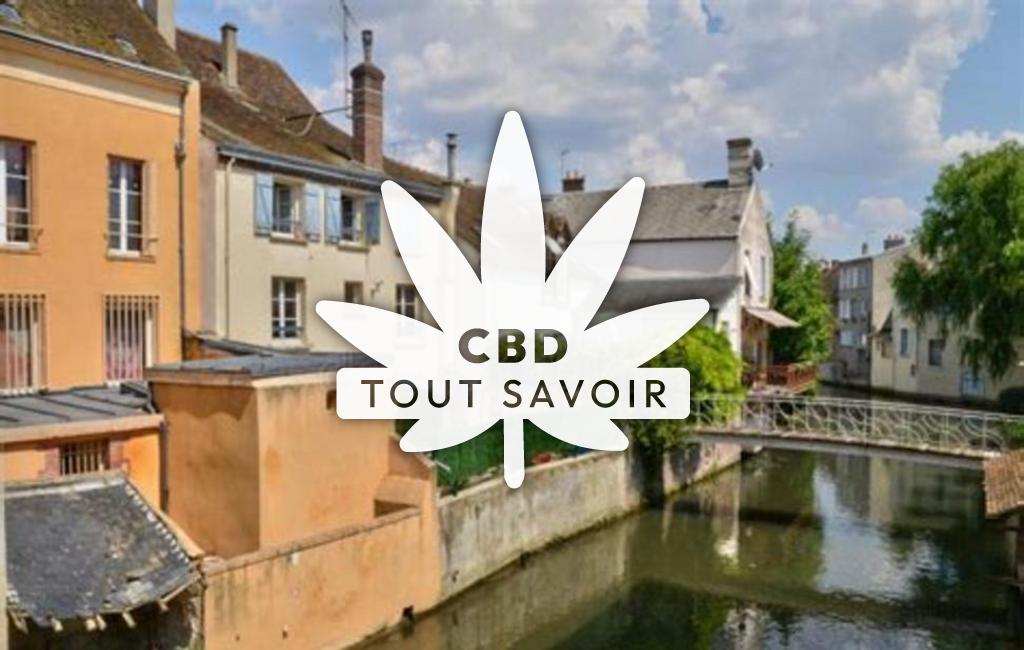 Village à Dreux avec feuille Cannabis CBD