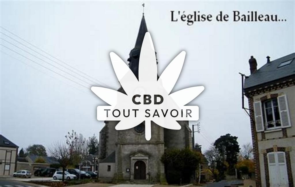 Village à Bailleau-le-Pin avec feuille Cannabis CBD