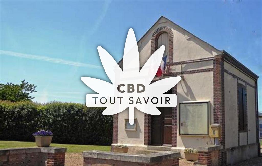 Village à Cernay avec feuille Cannabis CBD