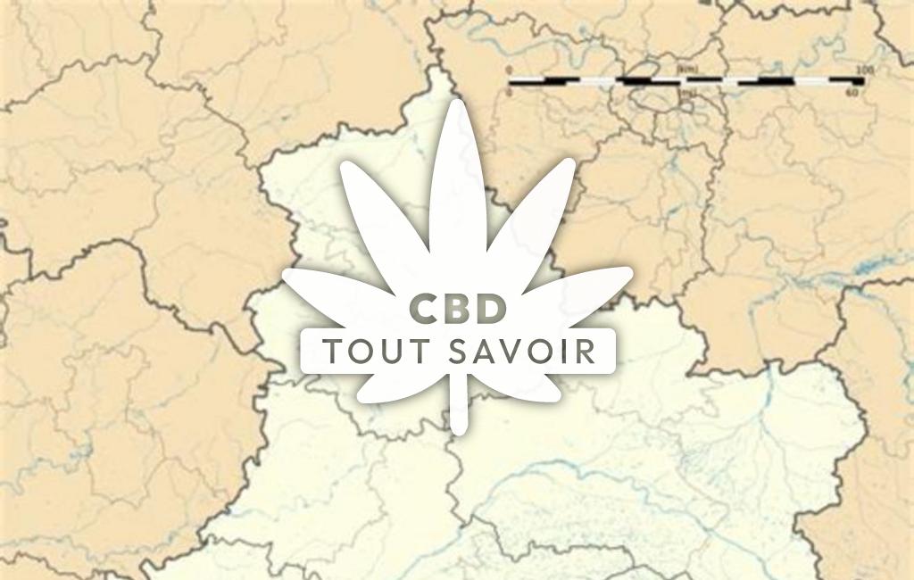 Village à Epeautrolles avec feuille Cannabis CBD