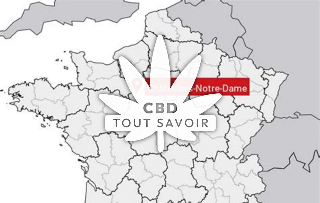 Village à Les-Chatelliers-Notre-Dame avec feuille Cannabis CBD
