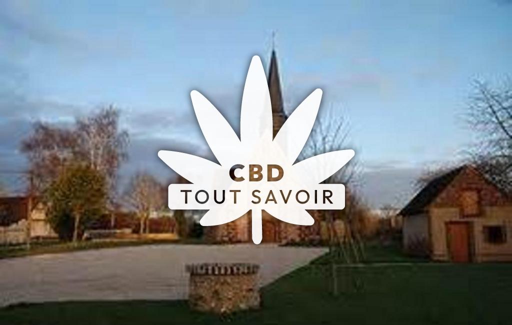 Village à Mereglise avec feuille Cannabis CBD