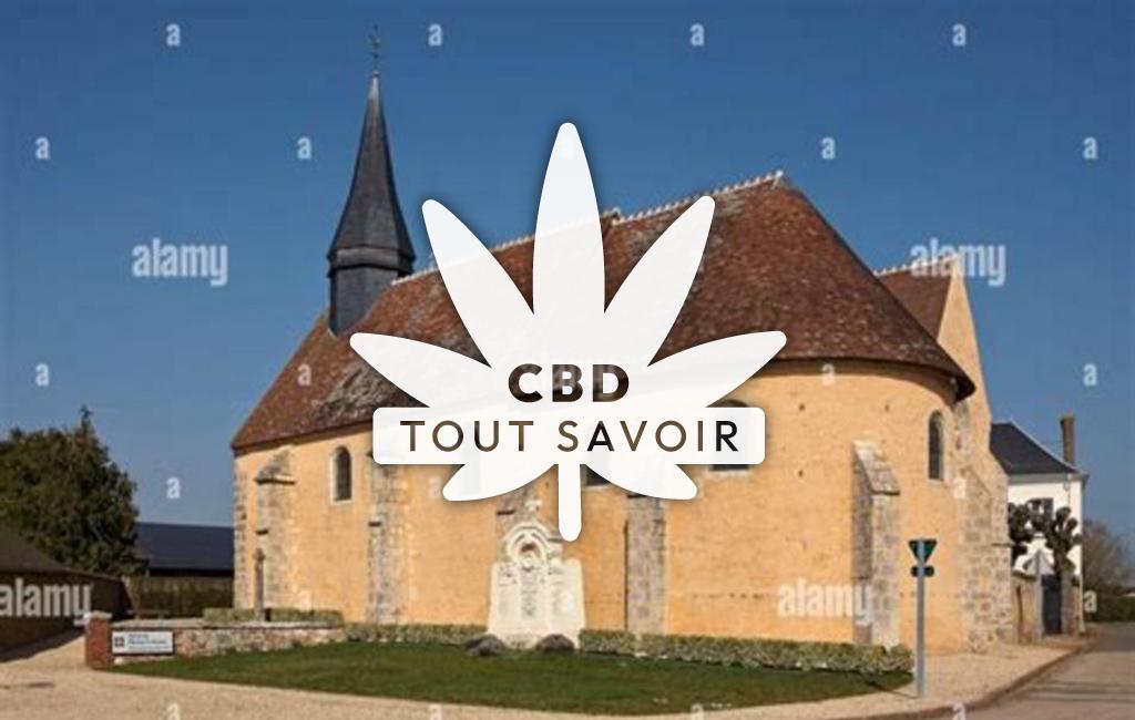 Village à Meslay-le-Grenet avec feuille Cannabis CBD