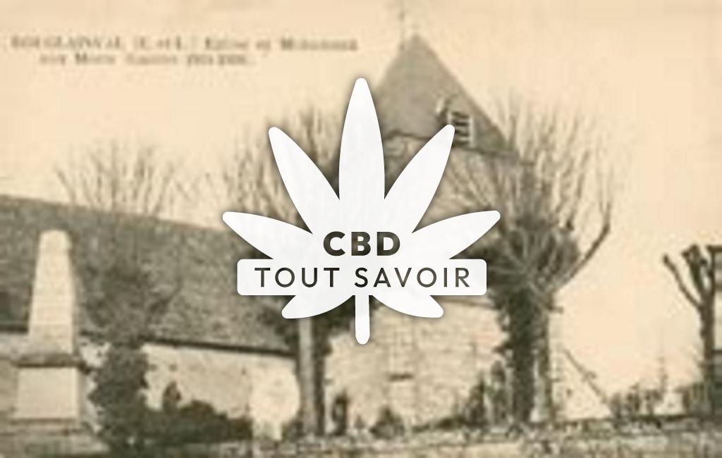 Village à Bouglainval avec feuille Cannabis CBD