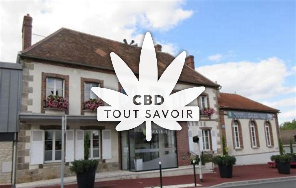Village à Hanches avec feuille Cannabis CBD