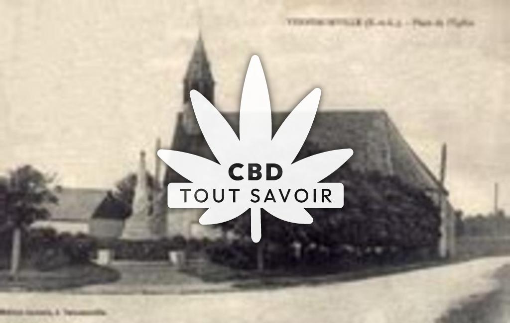Village à Yermenonville avec feuille Cannabis CBD