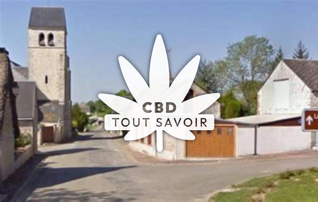 Village à Courbehaye avec feuille Cannabis CBD