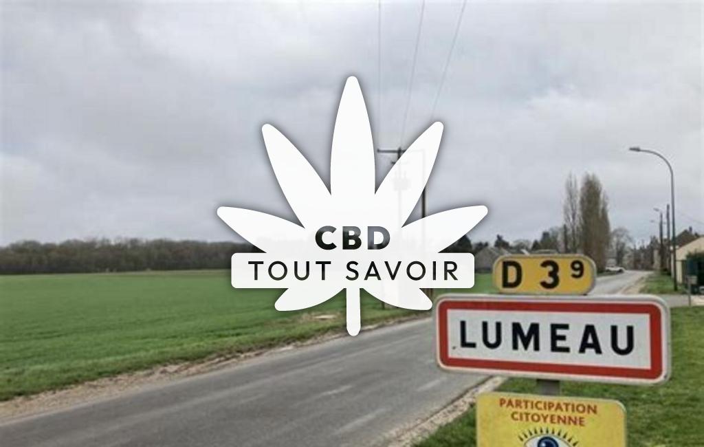 Village à Lumeau avec feuille Cannabis CBD