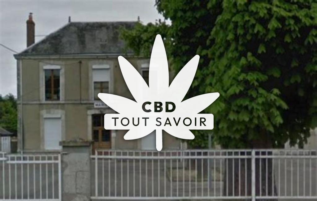 Village à Nottonville avec feuille Cannabis CBD
