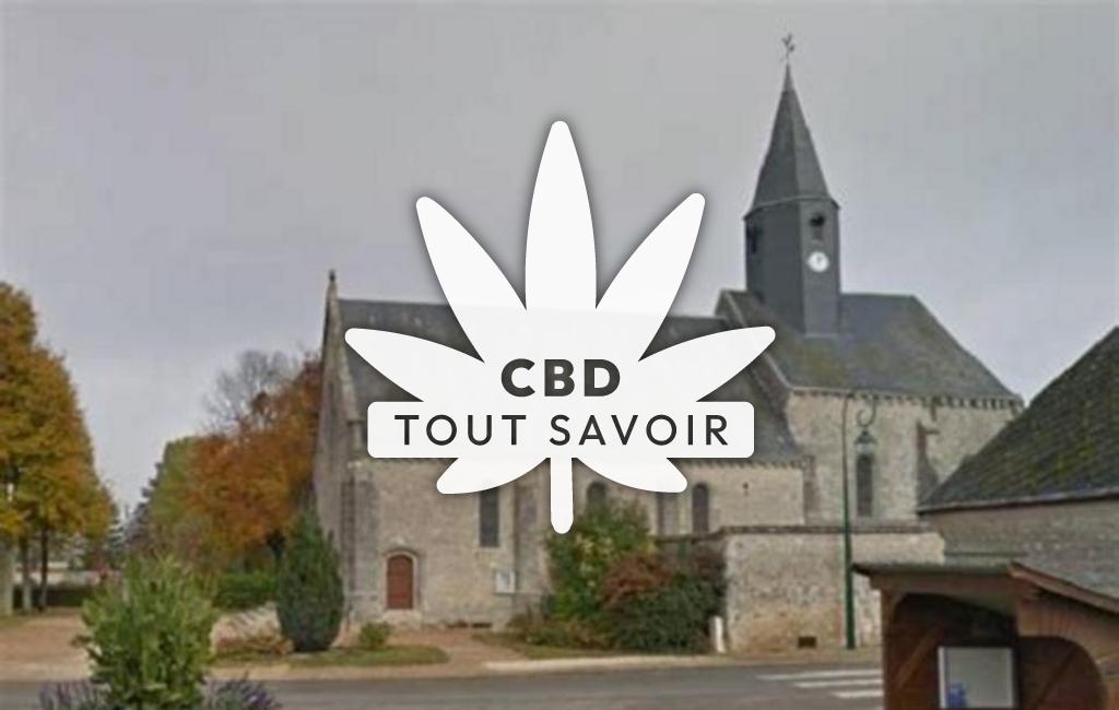 Village à Eole-en-Beauce avec feuille Cannabis CBD