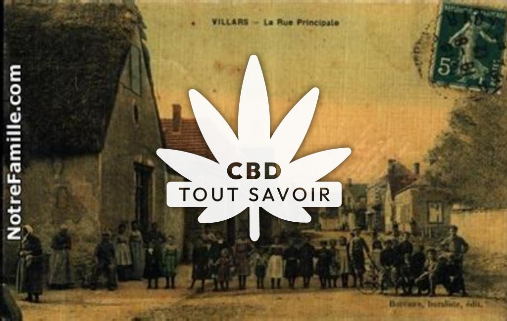 Village à Villars avec feuille Cannabis CBD