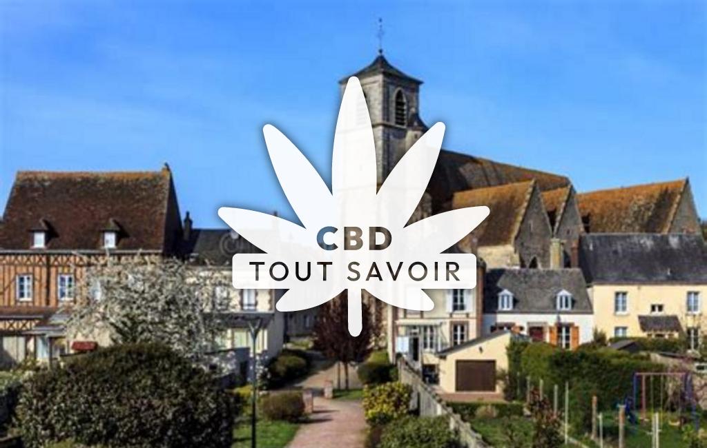 Village à Brou avec feuille Cannabis CBD