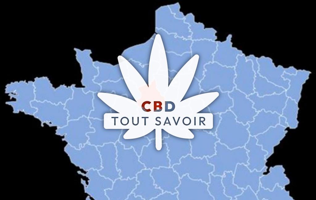 Village à Gohory avec feuille Cannabis CBD