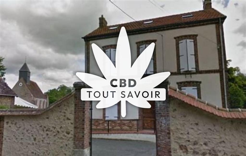 Village à Mottereau avec feuille Cannabis CBD