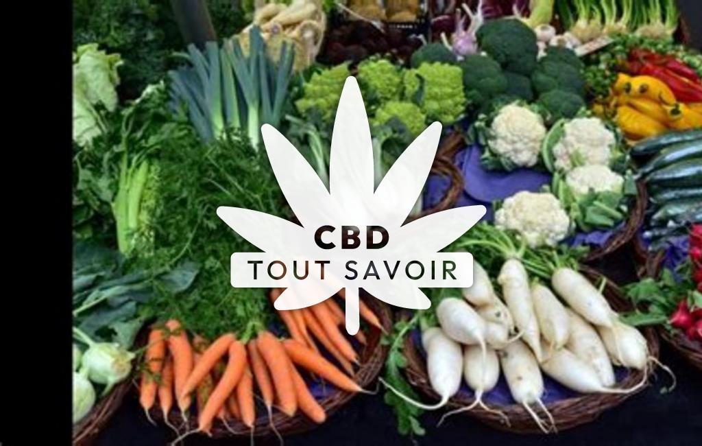 Village à Saint-Maixme-Hauterive avec feuille Cannabis CBD