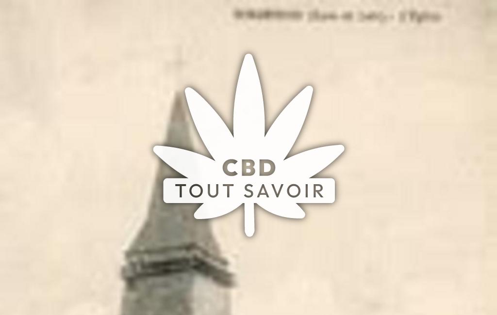 Village à Serazereux avec feuille Cannabis CBD