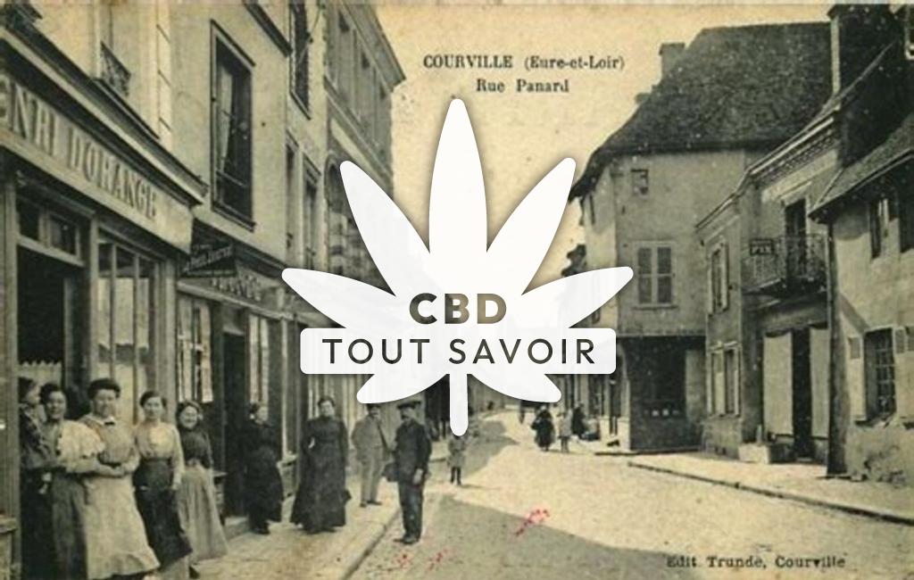 Village à Billancelles avec feuille Cannabis CBD