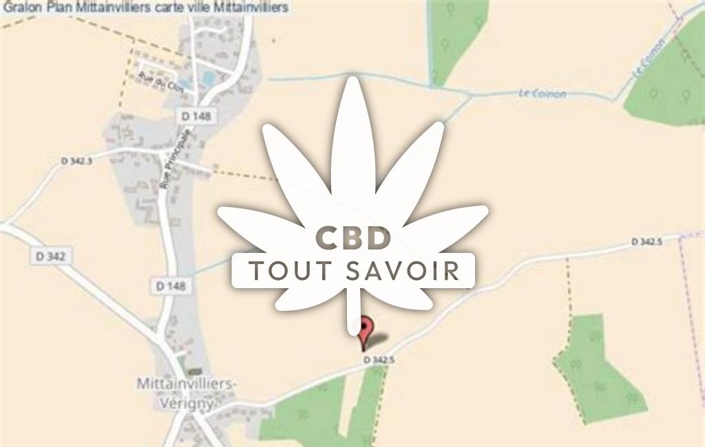 Village à Mittainvilliers-Verigny avec feuille Cannabis CBD