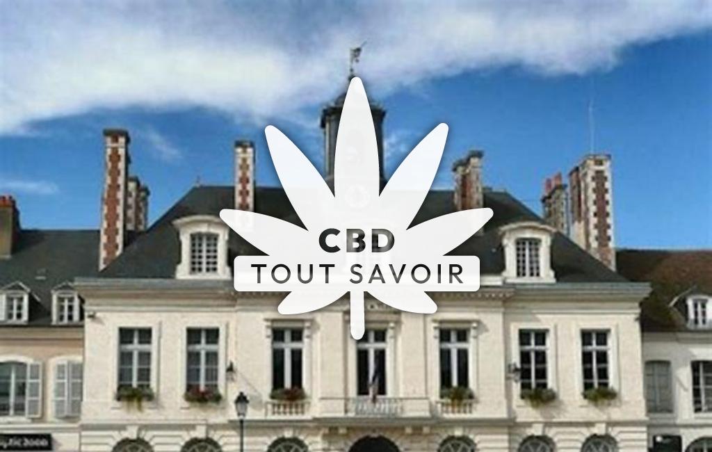 Village à Logron avec feuille Cannabis CBD
