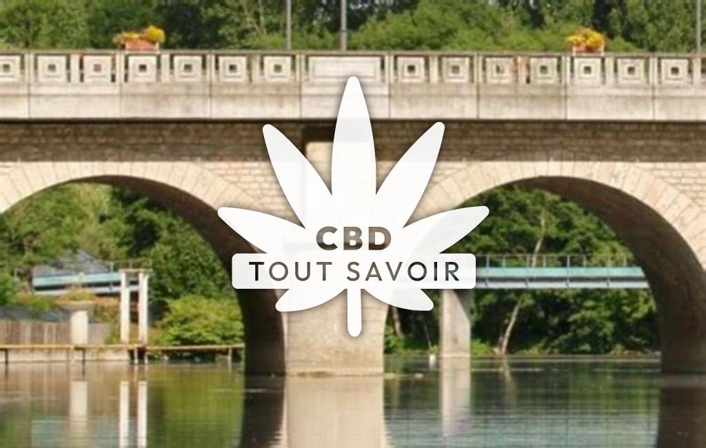 Village à Marboue avec feuille Cannabis CBD