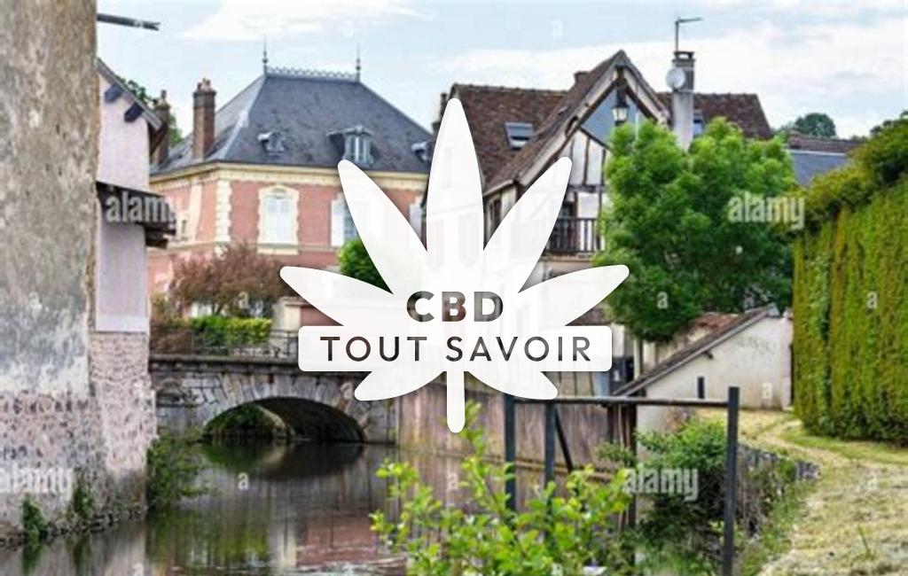 Village à Coulombs avec feuille Cannabis CBD