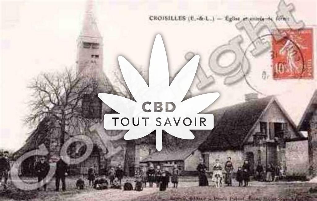 Village à Croisilles avec feuille Cannabis CBD