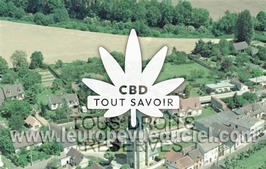 Village à Lormaye avec feuille Cannabis CBD