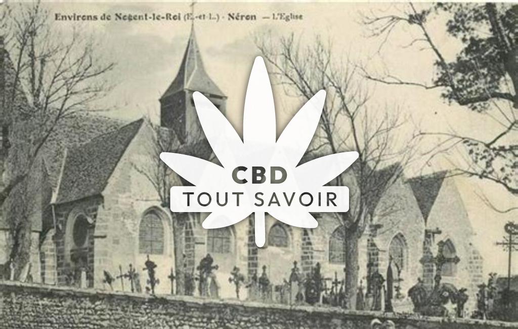 Village à Neron avec feuille Cannabis CBD
