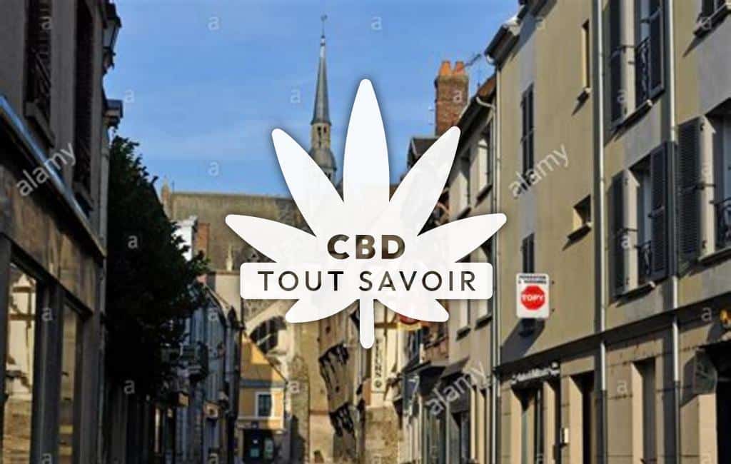 Village à Nogent-le-Roi avec feuille Cannabis CBD