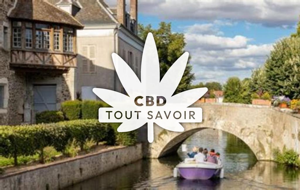Village à Meauce avec feuille Cannabis CBD