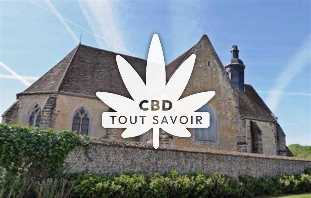 Village à Montireau avec feuille Cannabis CBD