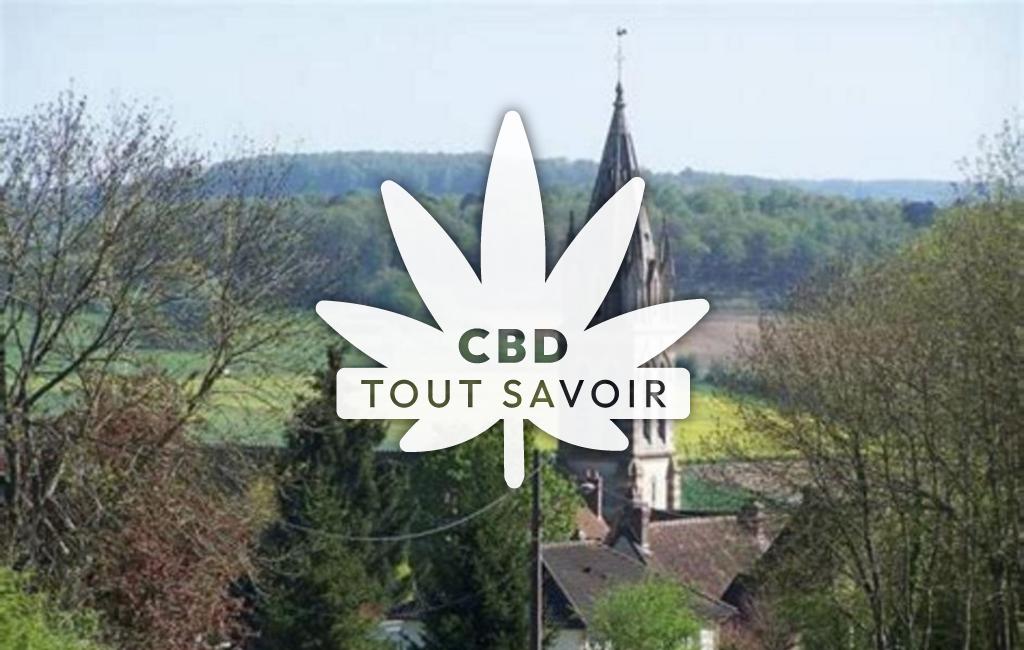 Village à Saint-Victor-de-Buthon avec feuille Cannabis CBD